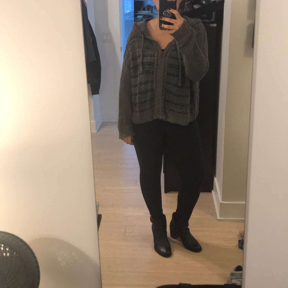 Free People crocheted hoodie
